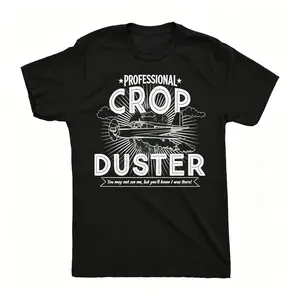 Retro Crop Duster Plane Shirt Aviation Farm Lover Gift