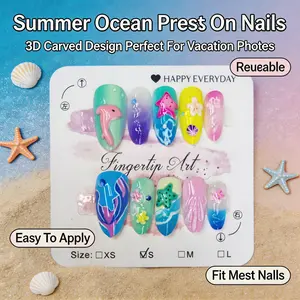 Nail art wearable nails, 10 pieces, complete set