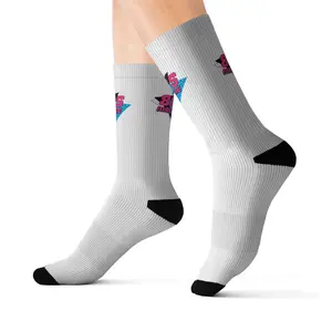 Retro 80s Sublimation Socks, Funky Graphic Socks, Gift for Nostalgia Lovers, 80s Party Accessories, Unique Fashion Statement