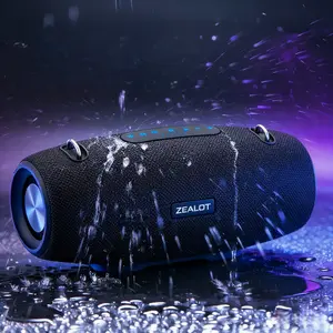 ZEALOT 60W Wireless Subwoofer Speaker, Premium HIFI Stereo Sound, Thunderous Low Bass, IPX6 Waterproof Portable Design, 20H Long Playtime, Tunable EQ Sound for Party Camping Beach Pool Gym Gift
