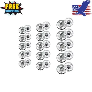 120 Sets 3 Sizes Sew On Snap Buttons Metal Fastener Press  (8mm 10mm 13mm)