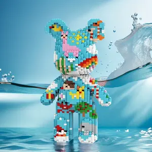 4500pcs Oceanarium Lucky Bear 3D Puzzle Building Blocks Creative Decoration, Birthday/halloween/festive Gift, Perfect for Personal Use or Gifts