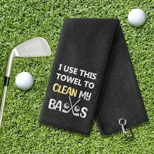 2pcs Premium Embroidered Golf Towel, Polyester Microfiber, Rectangular, Ideal Gift for Men and Women, Golf Enthusiasts Accessories