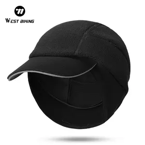 WEST BIKING Winter Cycling Thermal Cap. Windproof Warm Bicycle Cap With Ponytail Hole, Comfortable Soft Ear Breathable Hat