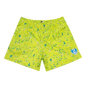 Neon Paint Splatter Mesh Shorts – Y2K Streetwear Athletic Gym Shorts, Lightweight Breathable Summer Basketball Shorts for Men & Women