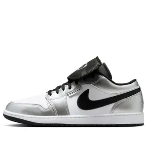 Jordan 1 Low SE Metallic Silver Tiempo IR2278-100 Men's New Sneakers