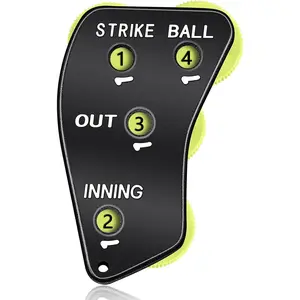 4 Wheel Baseball Umpire Clicker Indicator Gear Practical Baseball Counter Clicker for Scorekeeper Recording Outs and Innings Balls