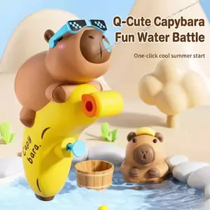 Capybara Water Fun, Cute Water Gun, Kids Summer Outdoor Water Blaster Toy, Large Capacity Water Storage, Ideal Parent-Child Interactive Play Gift