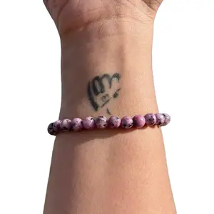 Rhodonite “Self-Love” 6mm Energy Healing Beaded Bracelet (Forgiveness, Emotional Healing, Confidence, Heart Opener)