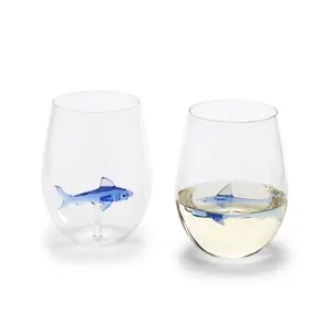 Great White Shark Stemless Wine Glass - 20-oz.