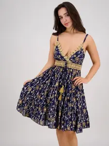 Midnight Star  Boho Mini Dress
