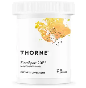 THORNE - FloraSport 20B - Shelf-Stable Probiotic Blend - Supports Gut, Immune & Digestive Health - Occasional Gas, Bloating, Diarrhea & Constipation Relief* - NSF Certified for Sport - 30 Capsules