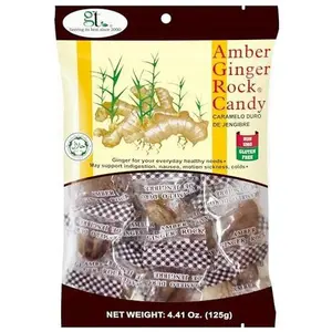 GT Amber Ginger Rock Candy, 4.41 Ounce Bag