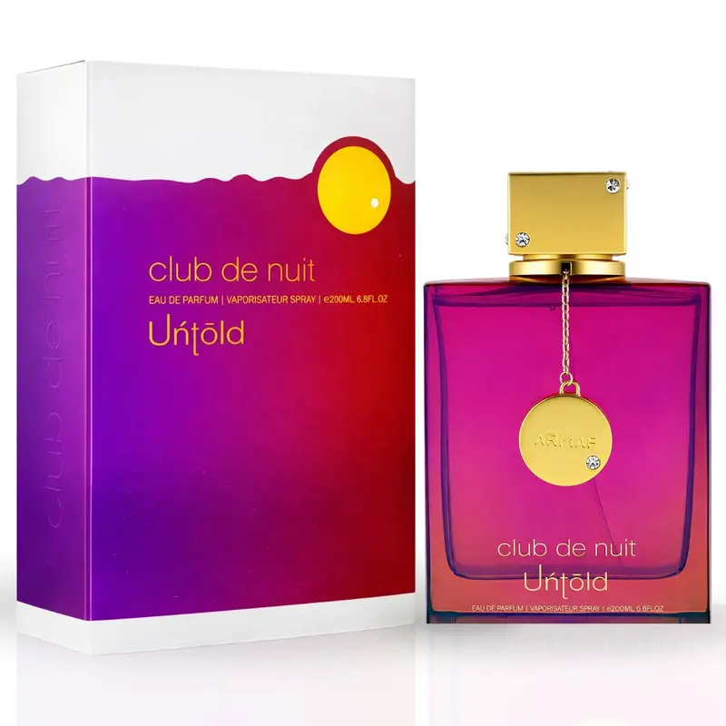 Armaf Club De Nuit Untold Eau de Parfum Spray - 200ml (6.8 oz) Unisex Aromatic Woody Fragrance with Saffron Top Notes, Floral Scents Perfume for Daily Use