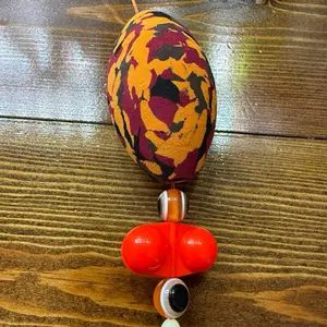 Matt Cat Rig Orange Camo EVA Foam Egg Float with Mid-Atlantic Catfish 12/0  Red Eye Circle Hook