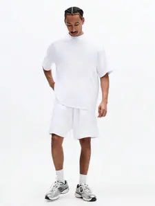 White T-shirt & white shorts set  Summer Tee & Shorts Set Black & White Only Couple Fit Check Energy Minimal Effort Max Style Cotton