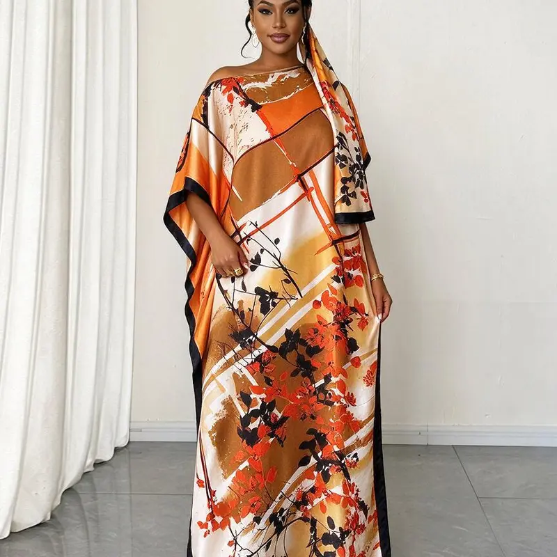 Women's Colorblock Print 2-Piece Scarf-Poncho Matching Set, Soft Casual Shawl, Sunproof Beach Swimwear Coverup, All-Seasons Fashion Accessory for Dress Style Upgrade