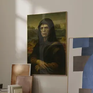 Star Mona Poster – Funny Renaissance Meme Art, Vintage Wall Decor