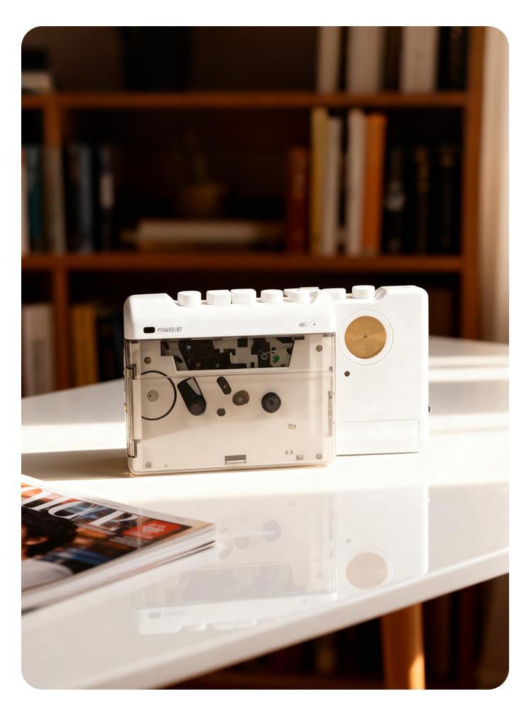2026 New Model Heavy Bass Effect Cassette Player Nostalgic Dual Headphone Output English Listening Player