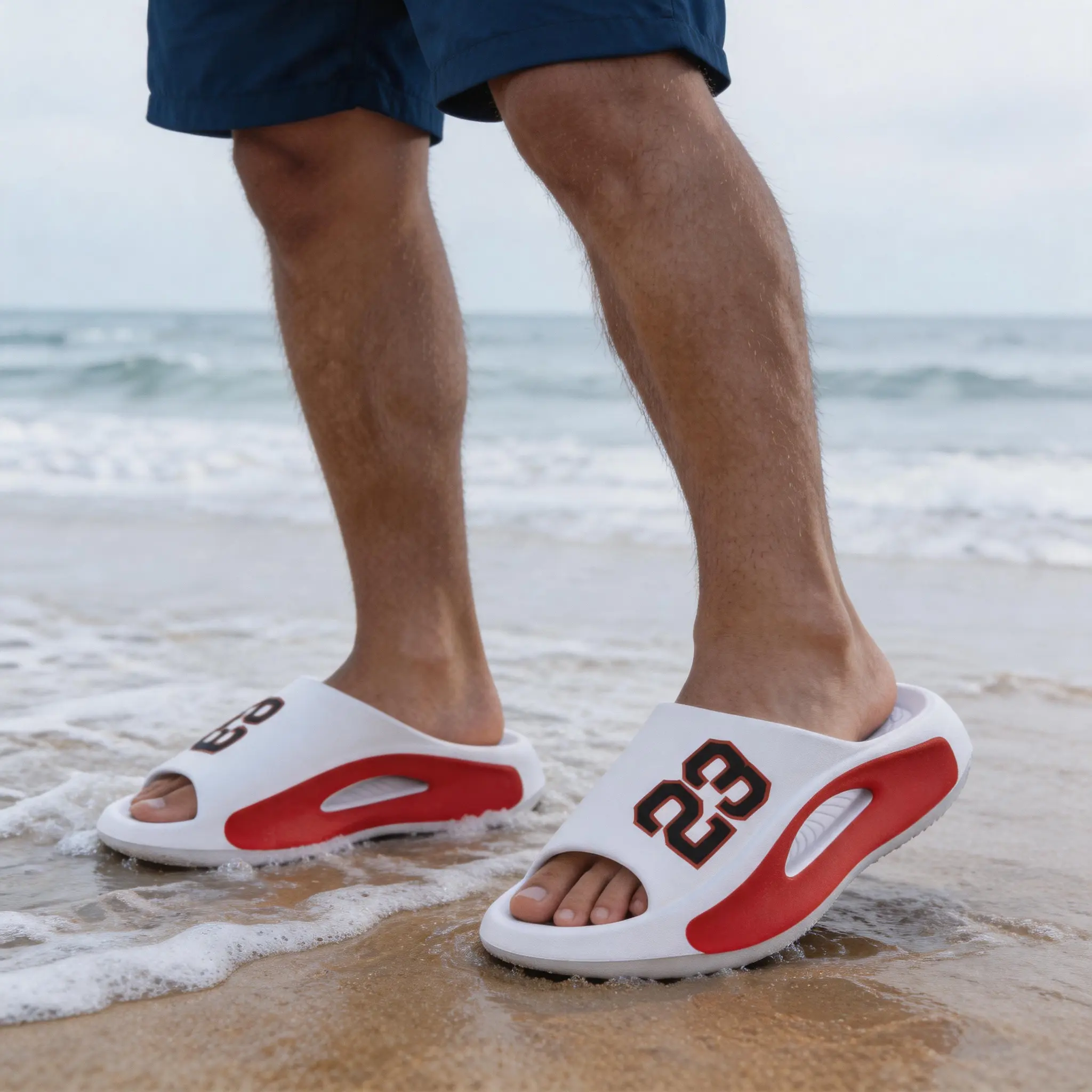 Suavs The Eddy Slide flip flops Jet sand White NWOT men’s size 10 & 11 beachwear Amazon.com | Generic  main image 3