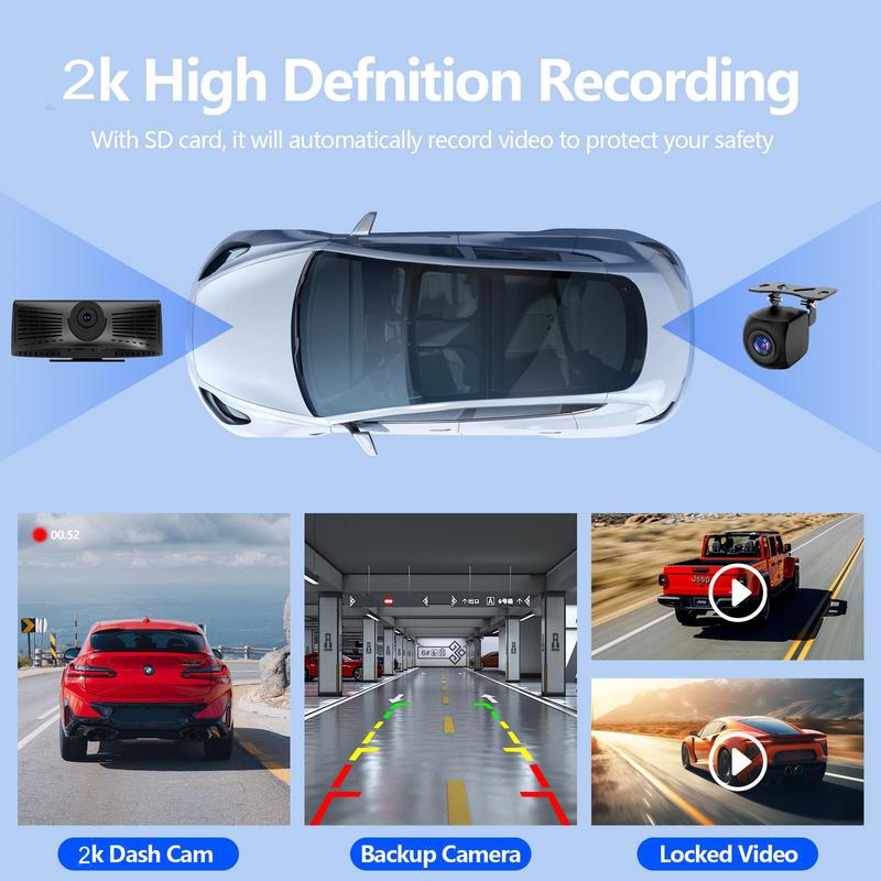 【Hieha】New Year  Gift：2026 Top-Rated Carplay Dash Cam:Updated 8.14" Portable Touchscreen with Wireless Carplay, Android Auto, 1080P Backup, and 2K Front Camera — Complete GPS Navigation System Carplay for Any Car Carplay  Screen Big Screen Carplay