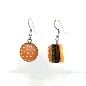Stacked Burger Earrings