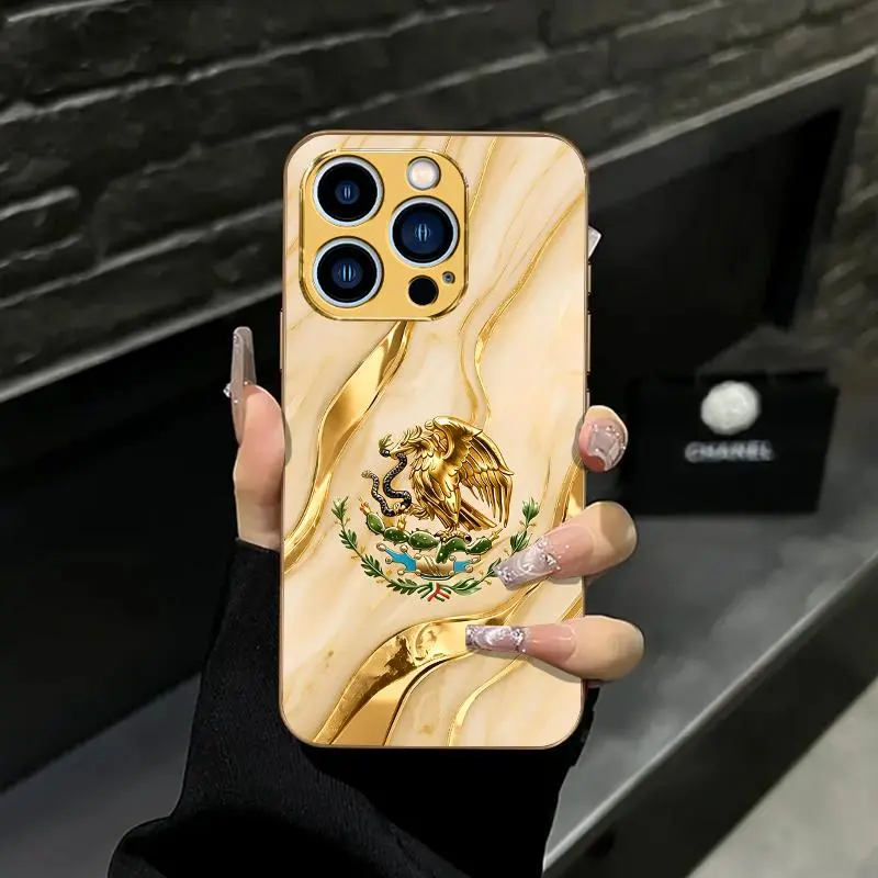 Suitable for [iPhone 14 Pro Max] high-end phone case🥰,Gold Marble Eagle,Golden Stone Texture Eagle Pattern Cover Shockproof Protective Durable Simple Daily Case For Everyone 952