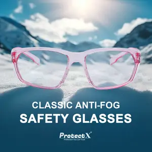 ProtectX Classic Safety Glasses, Anti-Fog Scratch Resistant Lenses, Protective Eyewear for Work, Indoor/Outdoor, ANSI Z87.1