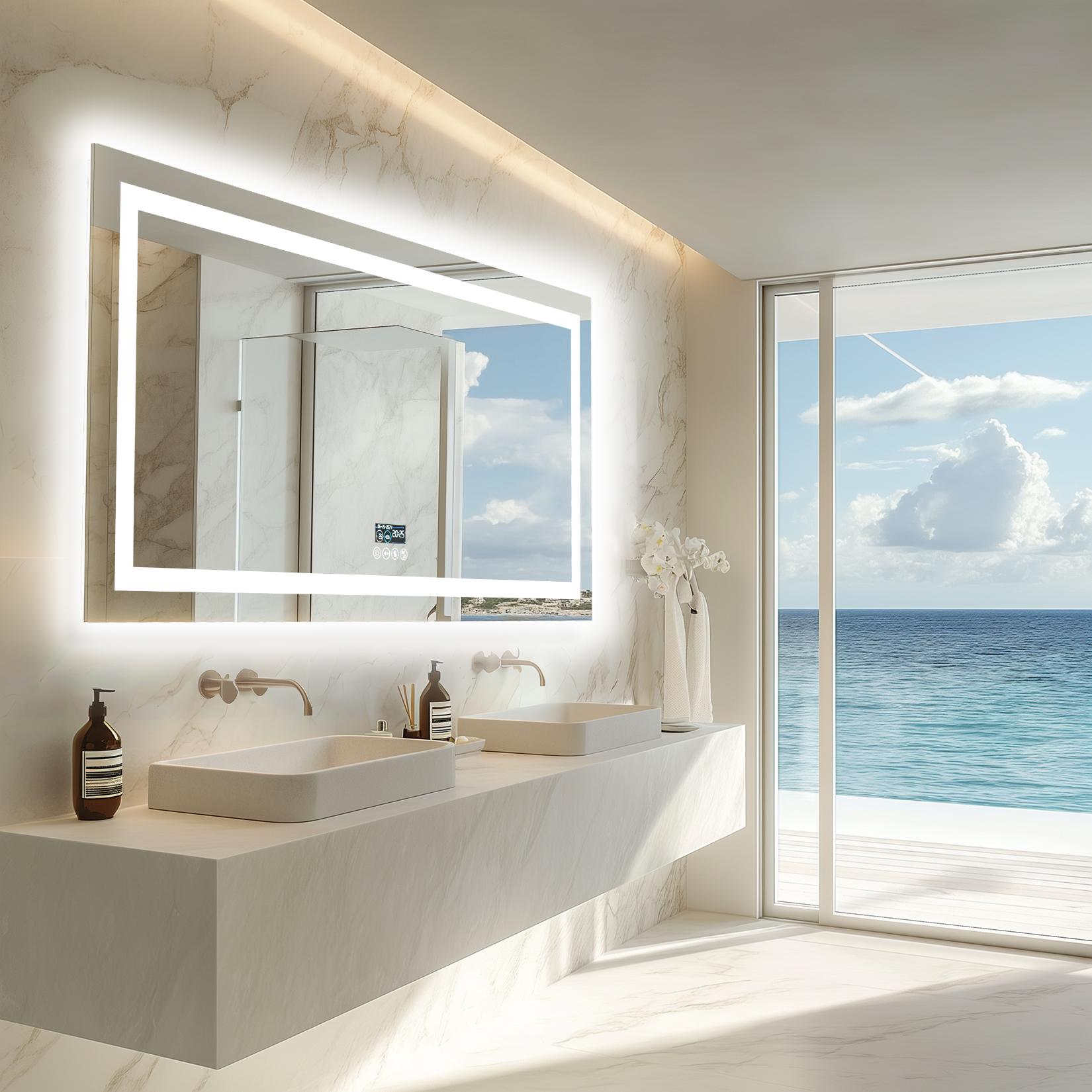 LumiBased Rectangular LED Mirror Light with bluetooth LumiBased Rectangular LED Mirror Light with bluetooth