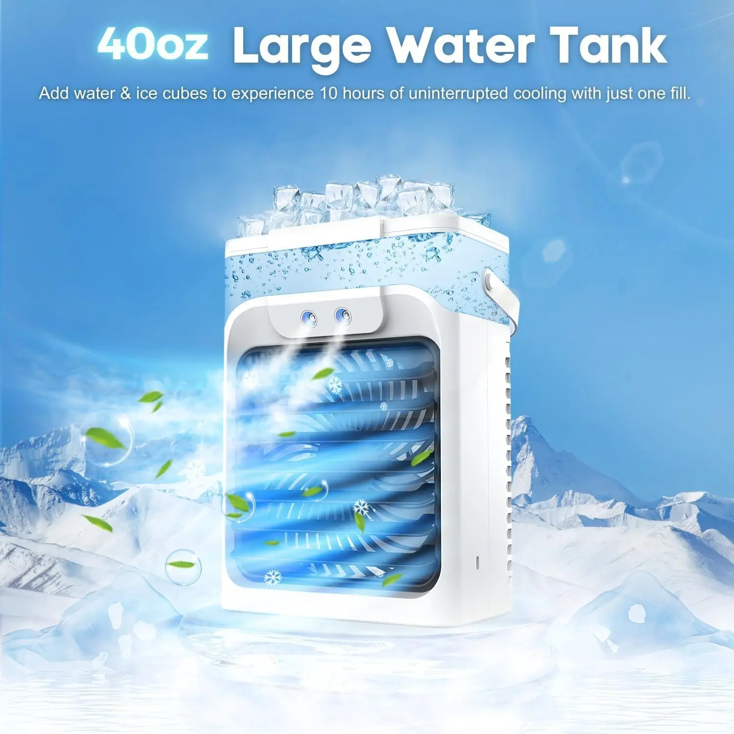 Small Fan AC, Portable Air Conditioner, Air Conditioner Portable, Personal Small Mini Air Conditioner Air Cooler for Room Bedroom
