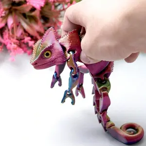 3D Printed Lizard Figurine, Articulated Models with Flexible Joints, Stress Relief Fidget Toy, Adhd Toys, Fantasy Gifts