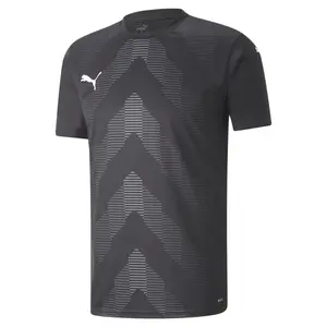 PUMA Mens Teamglory Crew Neck Short Sleeve Jersey Casual - Black