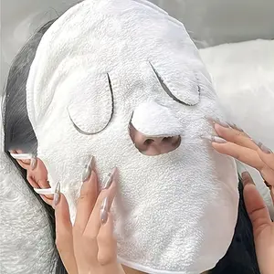 Reusable Hot and Cold Facial Steam Mask, Moisturizing Soothing Spa Treatment, Polyester, Non-Electric, No Battery, for Home and Salon Use