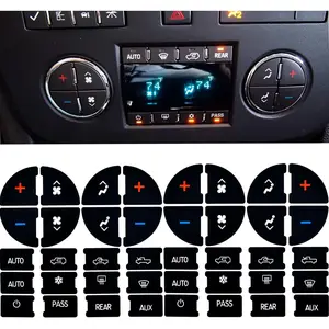 2 Packs AC Dash Button Repair Kit -Compatible with Chevy, Best for Fixing Ruined Faded A/C Control Buttons - Decal Replacement Fits Select 07-14 GM Vehicles - Car SUV Van Truck Accessories