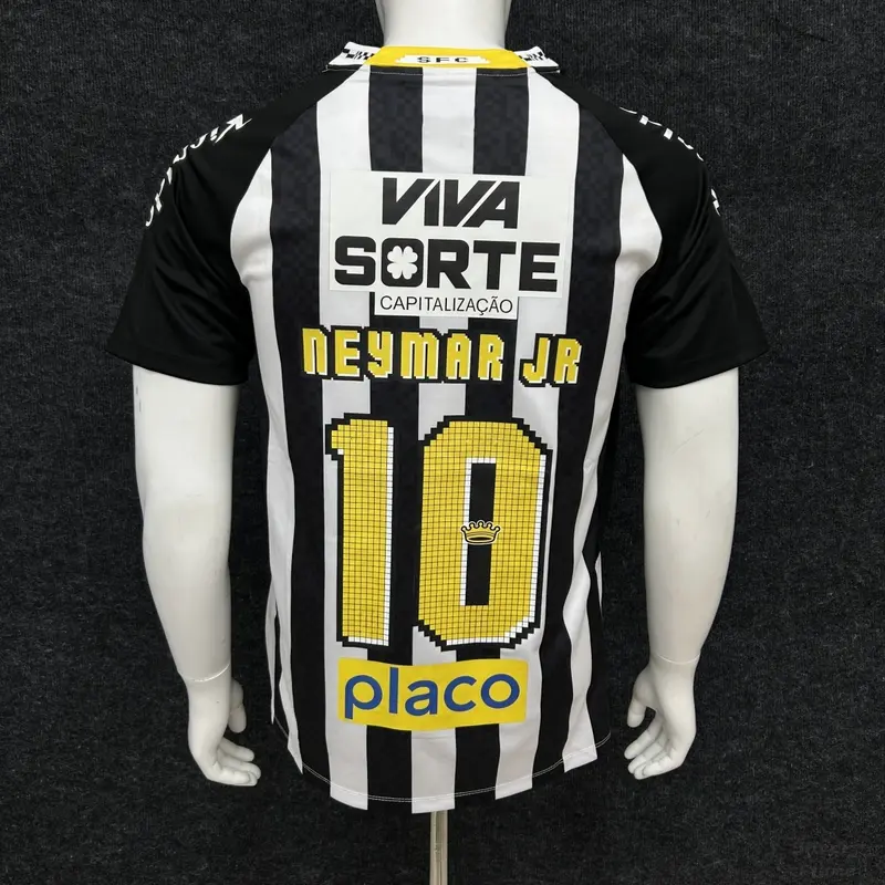 2025 2026 New Away Black No.10 Neymar Short Sleeve Football Jersey