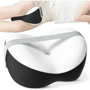 Knee Pillow for Side Sleepers, Leg Pillow for Spine Alignment, Sciatica, Hip & Joint Pain Relief, Breathable Cover & Strap for Side/Back Sleepers