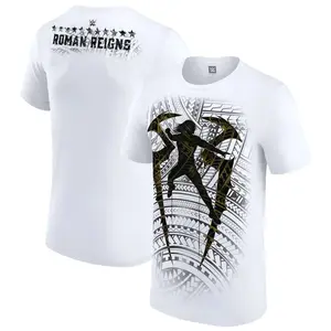 Roman Reigns Tribal Chief Silhouette Samoan Tattoo Pattern WWE Oversized Tee Unisex Men Women Streetwear Casual Summer Gym Sport Wrestling Fan Merch Comfortable CWA