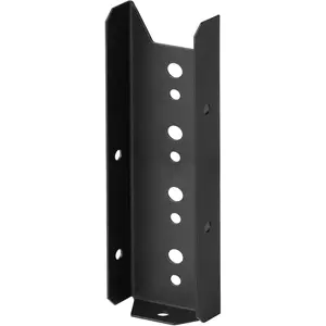 20 Pack 2x6 Fence Bracket for  Rail,Deck Rail  Mount Connectors,18 Gauge,Black