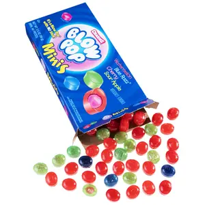 Charms Blow Pops Minis Theater Box, Classic Fruit Flavors, Hard Candy with Gum Center