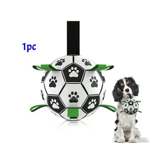 Interactive Dog Toy Football, Indoor Outdoor Pet Play Ball, Suitable for All Sizes, Fun Fetch Game, Sports Theme Puppy Toy, Indoor Training Ball, Durable Chew