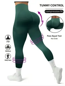 Seamless Women's High Waist Yoga Pants, Sporty Tight-Fitting Workout Leggings, Gym Fitness Leggings, Fashionable Versatile Gym Wear, 1pc No Chafe Line