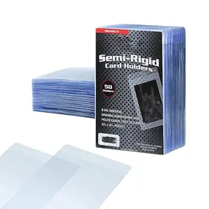 25/50pcs Semi Rigid Card Holder For 35-180PT Standard Card, Trading Card Cases Sleeves, Trading Card Toploaders for PSA BGS CGC SGC Grading Submissions, Toploader Cards