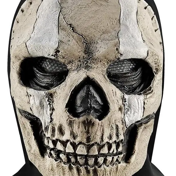 Unisex Ghost Skull Full Face Mask White Game Outdoor Sports Halloween Party