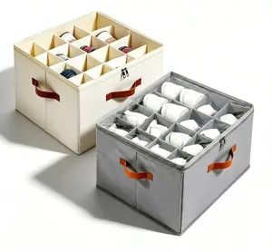 Shoe Storage Box for Closet - 16/12 Grids Foldable Shoe Organizer with Clear Lid & Handle, Breathable Fabric Shoe Bin, Space Saving Shoe Container for Under Bed, Closet, Entryway, Home Organization, Fits Sneakers, Heels, Slippers, Shoe Holder Storage Bag