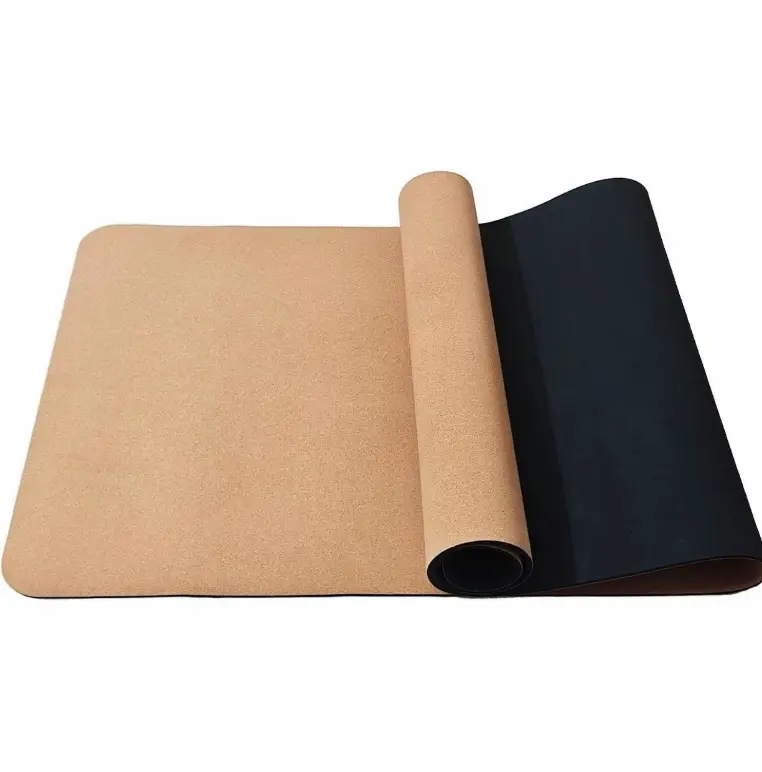 Natural Cork Yoga Mat 72" x 27", Non-Slip Natural Rubber Bottom, Eco-Friendly Fitness Mat with Carry Strap for Hot Yoga, Pilates and Home Exercise
