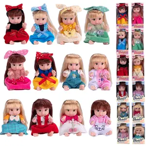 6-Piece Mini Doll Toy Set, Realistic Baby Doll with Animal, Cute Small Doll Gift Set for Kids Aged 3+, Perfect for Holidays