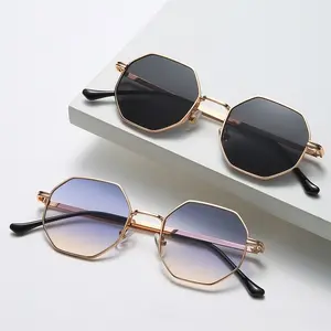 Geometric Metal Frame Eyeglasses,Classic Universal Fit For Various Face Shapes,Unisex Elegant Fashion Eyewear For Portrait Photography,Music Festival Outfit Matching And Daily Trend Styling Accessory