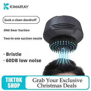 KIMAIRAY 2-in-1 Electric Scalp Scrubber & Massager - Instant Relief for Flaky & Itchy Scalp, Waterproof Hair Washing Brush with 3 Speeds, Rechargeable Dandruff Remover Tool for Men & Women (Shower Use)