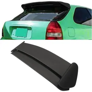 Roof Spoiler Wing Compatible with 1996-2000 Honda Civic 3Dr Hatchback Models Type-R Style Rear Truck Lid Spoiler Primer Black Autos Vehicle Parts Replacement Car Accessories