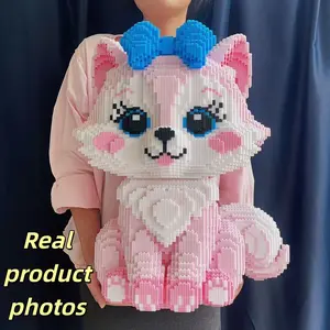 4500pcs Fox 3D Puzzle Building Block Creative Decoration, Birthday/halloween/festive Gift, Desk Placement Ornament, Montessori Puzzles Gift